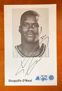 Shaquille O'Neal Autographed 8 1/2 x 5 1/2 Photo Orlando Magic - Picture 1 of 2