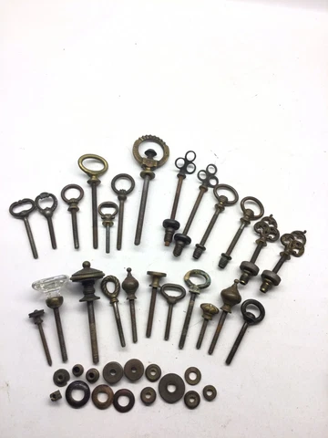 Large Lot Of Antique Steel And Brass Cheval Mirror Hardware 48 PCs Cover