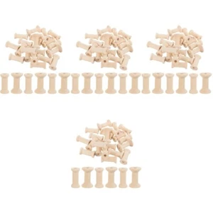 4 Pieces Kleine Garnrollen Holzspule Holzmaterialien DIY Zubehör - Bild 1 von 12