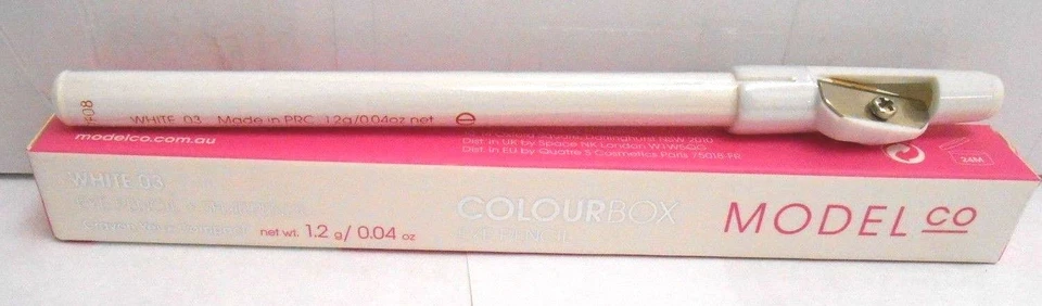 Lápiz de ojos Model Co caja de colores + sacapuntas 0,04 oz *NUEVO EN CAJA BLANCO 03 Foto 1 de 1