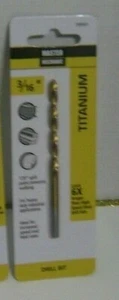 Broca de acero de alta velocidad Master Mechanic 3/16"" x 3-1/2"" recubierta de titanio 295501 - Imagen 1 de 1