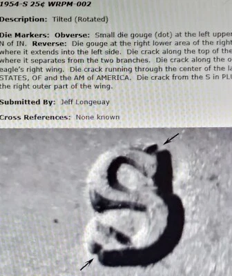 1954s/s W RPM #2 BU + Washington Quarter FLASHY LUSTER Silver ERROR Coin  NR - Image 1 of 2