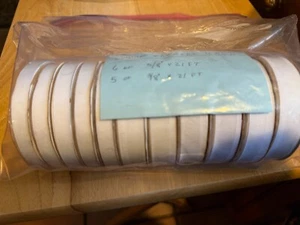 Solid White Sheer Organdy Organza Ribbon (10) 7/8" X 8 YDS (4) .5" X 10 YDS - Picture 1 of 3