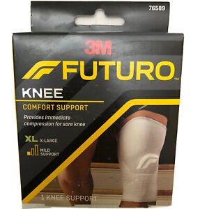 3M Futuro Knee Comfort Support 76588 Mild Compression XL Gray Breathable 1ct NEW