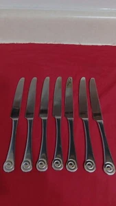 7 Hemlick Robert Welch Ammonite 18/8 Bright Stainless French Butter Knifes - Picture 1 of 5