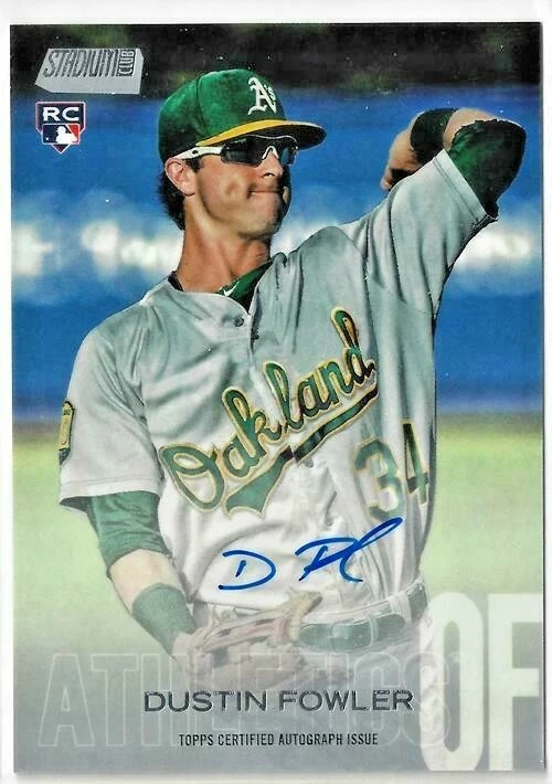 2018 Stadium Club Autographs RC #SCADF Dustin Fowler Athletics - Image 1 of 1