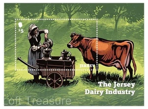 Estampillas de Jersey: "Jersey Dairy" MNH £5 hoja en miniatura 2024 - Imagen 1 de 1
