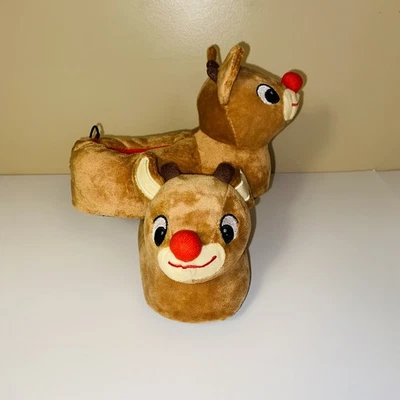 Rudolph ребенка ясельного возраста мальчиков и девочек олень дом тапочки туфли размер 7/8 унисекс X-Mas - Изображение 1 из 4