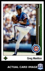 1989 Upper Deck #241 Greg Maddux Chicago Cubs Salón de la fama casi nuevo - Imagen 1 de 4