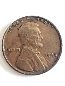 1945 No Mint Mark Wheat Penny US Money Collectibles Numismatics ungraded - Bild 1 von 8