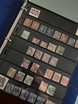 Selos da Grã-Bretanha e colônias da Guerra Mundial+ coleção antiga M&U L-1660 - Imagem 1 de 4