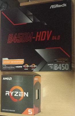Aufrüstkit Bundle AMD Ryzen 5 5500 AM4, ASRock Mainboard B450M-HDV -ohne RAM