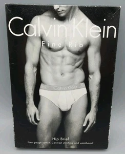 NOS Calvin Klein Herren Feinripp Hüftslip Schwarz XL Extra Large 100% Baumwolle - Bild 1 von 4