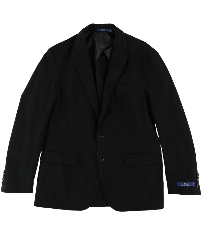 Chaqueta Blazer Ralph Lauren Para Hombres Collins Terciopelo Dos Botones, Negra, 40 Regular Foto 1 de 1