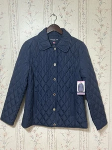 NWT London Fog Women’s Quilted Jacket Midnight Navy Size Small - Picture 1 of 9