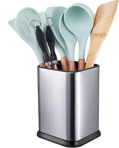 Stainless Steel Kitchen Utensil Holder for Countertop, Spoon Spatula Organizer,M - Picture 1 of 12