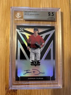 2020 Leaf Valiant Black Jarren Duran Auto RC 2/5 BGS 9.5 Gem mint - Image 1 of 2