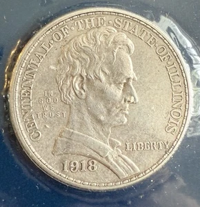 1918 Lincoln Commem Half Dollar / Stamps - (D1/IRRY) - Picture 1 of 5