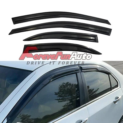 4 PIEZAS Viseras de Ventana Sol Protector de Lluvia Ventilación para Acura TSX 2009-2014 Sedán Estilo Mugen Foto 1 de 2