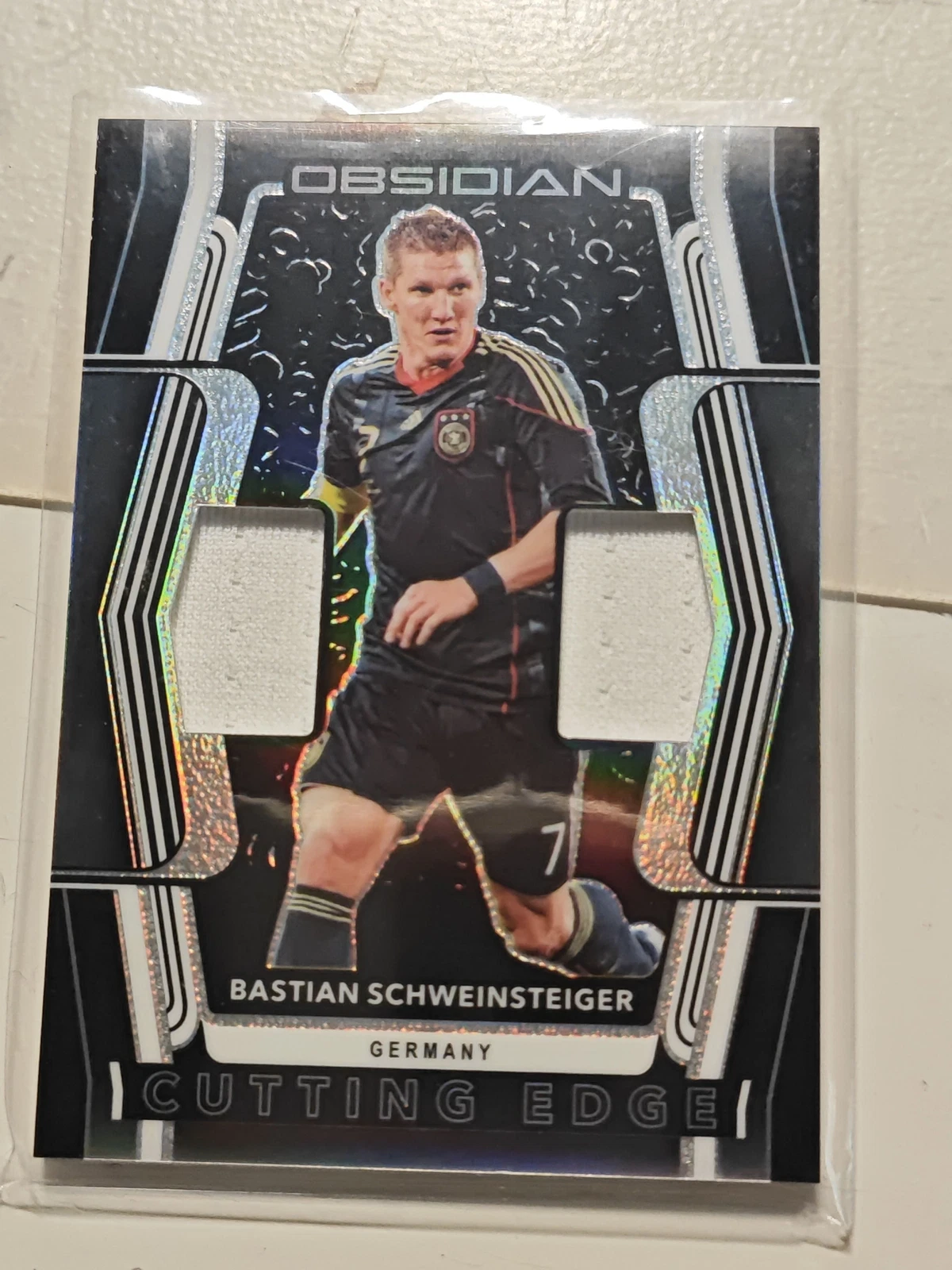 2020-21 Panini Obsidian Bastian Schweinsteiger cutting edge player worn 25/40