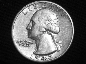 1943 Washington Quarter --- Almost Uncirculated - Picture 1 of 2