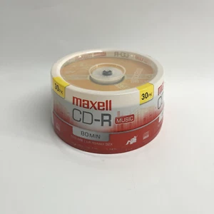 Maxell CD-R 30 Pack Music Gold Recordable Discs 700 MB NEW SEALED - Afbeelding 1 van 1