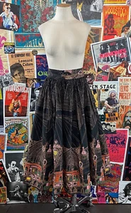 Vintage 50s-60s Rare Saul Steinberg New Yorker Art Novelty Print 26" Waist Skirt - Picture 1 of 10