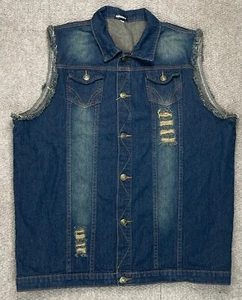 Nasky Herren Retro Distressed Jeansweste Gr. XXL - Bild 1 von 9