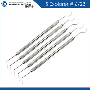 5 Pcs Dental Explorer Probe 6/23 Hygiene Diagnostic Dentists Scaling Tools  - Picture 1 of 3