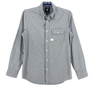 G-STAR Men's Bristum Flap Button Down Slim Fit Long Sleeve Casual Shirt Size M - Picture 1 of 10