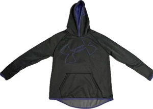 Under Armour Storm Girls' Armour Fleece Big Logo Hoodie Gray/Purple Size XL - Picture 1 of 4