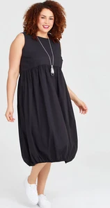 Current, BNWT $149, TS14+, Quirky Luxe Cotton Dress, Back Zip, Adjustable Hem - Picture 1 of 3