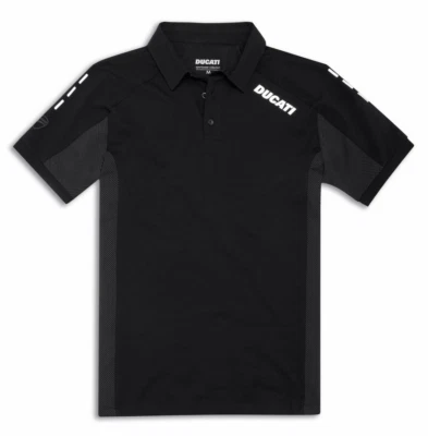 Camiseta Polo Ducati Reflex Attitude 2.0 Manga Corta Negra Nueva Foto 1 de 3