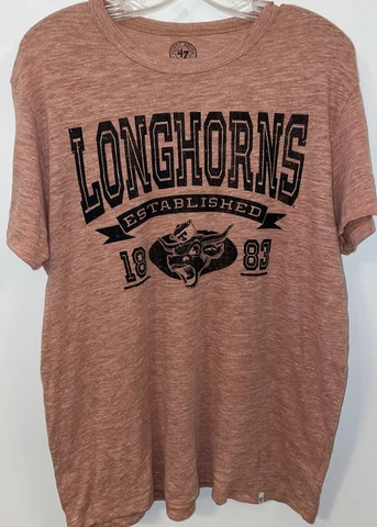 Texas Longhorns 47 Brand Mens T-shirt NEW Size XL Cover