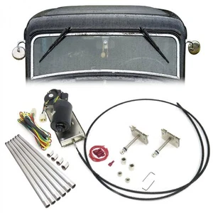 Fully Adjustable Heavy-Duty DC Power Windshield Wiper Kit w/ Harness TRI 5 Ready - Bild 1 von 11