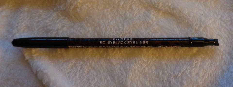 New Santee Solid Black Eye Liner Damaged Missing Clear Cover 0.04oz/1.14g - Image 1 of 1
