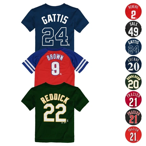 MLB Player Name & Number Jersey T-Shirt Collection Infant Toddler (12 Months-4T) Cover