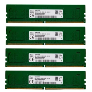 New Hynix 32GB (4X8GB) DDR5 4800MHz PC5-38400 UDIMM Memory Ram HMCG66MEBUA084N - Picture 1 of 8