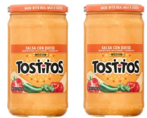 Tostitos Medium Salsa Con Queso, 23 oz Jar - 2 Pack - Picture 1 of 3