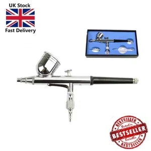 Kit de mini aerógrafo pistola pulverizadora de doble acción modelo pintura tatuaje 0,2/0,3/0,5 mm kit Reino Unido - Imagen 1 de 11