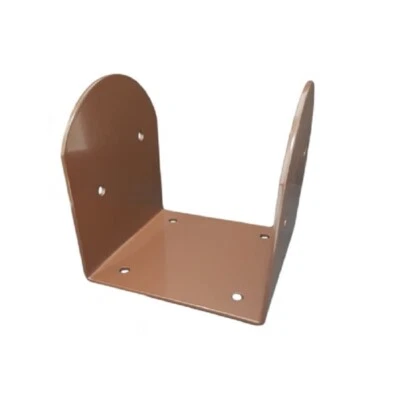 Staffa Supporto a U per Montaggio Travi in Legno Colore Marrone Verniciato - Immagine 1 di 2