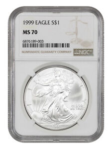 1999 $1 Silver Eagle NGC MS70