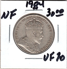 1904-H Newfoundland 50 Cents Silver Coin - VF