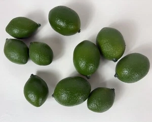 10 Faux LIMES Artificial Realistic Fruit Prop Staging Home Decor Lightweight - Picture 1 of 3
