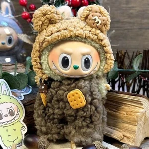 Fuzzy Bear Cookie Outfit for Labubu Doll – Plush Brown Costume Clothes Only - Bild 1 von 1
