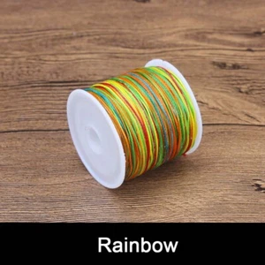 0.45/0.5/0.6mm Round Waxed Thread Polyester Cord Leather Craft Sewing Bracelets - Picture 1 of 30