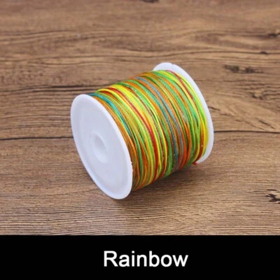 0.45/0.5/0.6mm Round Waxed Thread Polyester Cord Leather Craft Sewing Bracelets - Image 1 of 4