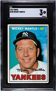 1967 Topps Mickey Mantle #150 SGC 3 New York Yankees