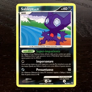 Sableye 48/100 Stormfront Diamond & Pearl Reverse Holo Uncommon ITALIAN MP - Picture 1 of 9