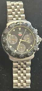 Tag Heuer Chronograph 37mm 9 Jewels Swiss Quartz Men's Watch 471.513 Working - Picture 1 of 16